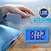 Plumeet Digital Alarm Clock Kids with Snooze and Backlight - Simple Travel Clocks Large LCD Display - Loud Alarm Clock for Bedroom - Battery Powered(Blue)