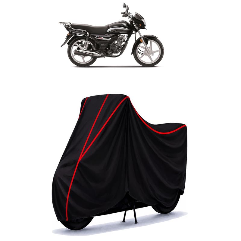 Image of CD 110 Dream Water Resistant Bike Cover for All Motorcycles & Rain | Heavy Duty Taffeta Fabric | UV Protection, Dustproof, Scratchproof | All Weather Two Wheeler Body Cover with Elastic Bottom