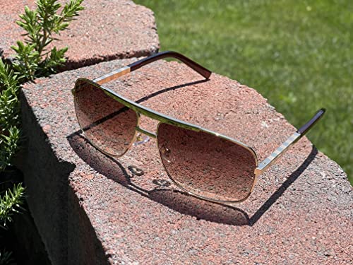 Sunglasses Men's Premium Classic Polarized Square Aviator Durable Metal Frame 100% UV Protection3