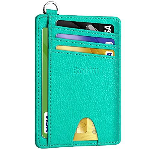 Image of Slim Minimalist Front Pocket Wallet, RFID Blocking Credit Card Holder Wallet with Detachable D-Shackle for Men Women