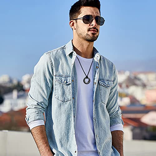 Hearbeingt Cremation Jewelry Urn Necklace for Ashes for Women Men, Circle of Life Eternity Memorial Pendant Ash Jewelry4