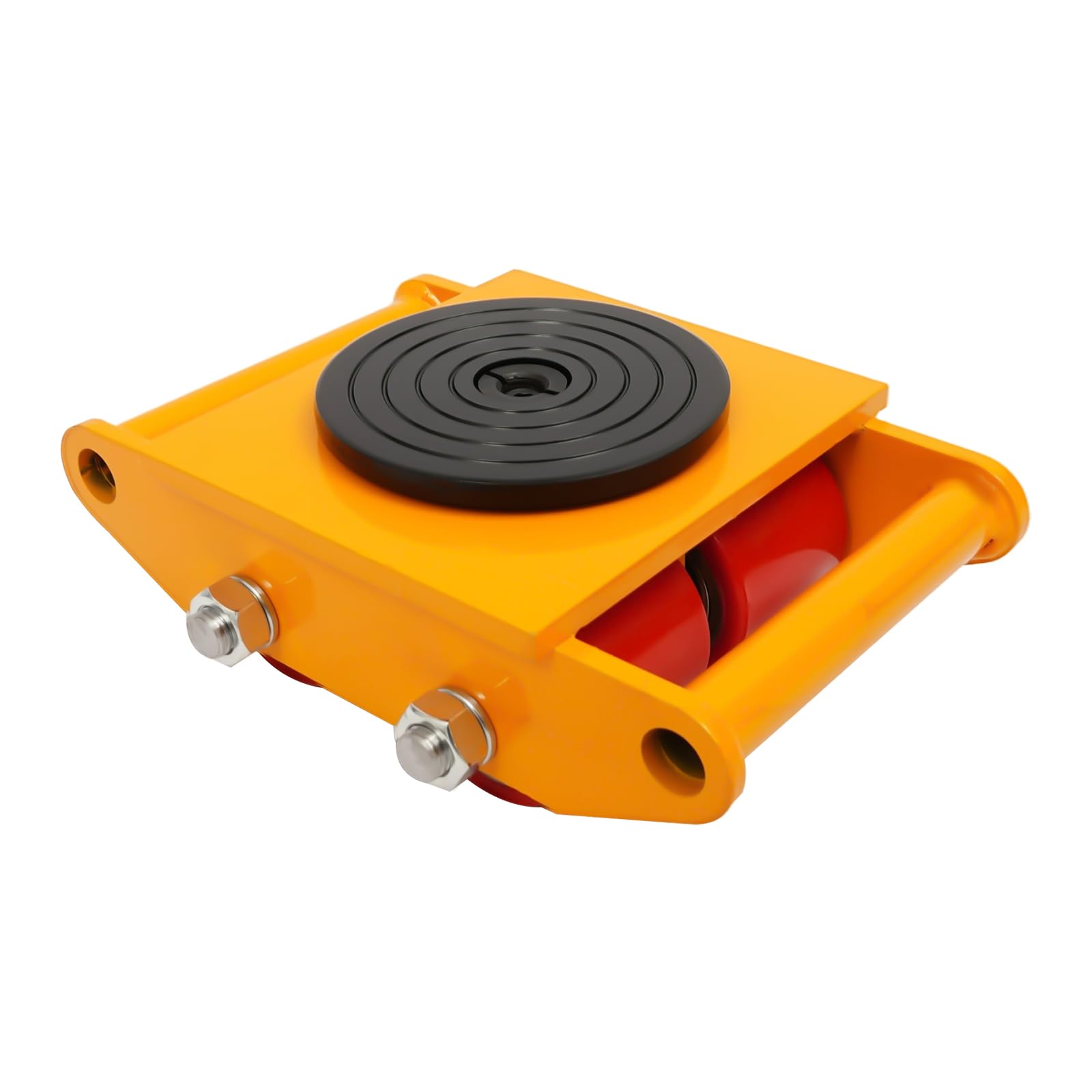 Pattini per Trasporto di Carichi Pesanti 6T, Ruote Industriali Carrelli Pattini in Acciaio al Carbonio Piattaforma Antiscivolo Rotazione 360° per Magazzino Officina Fabbrica
