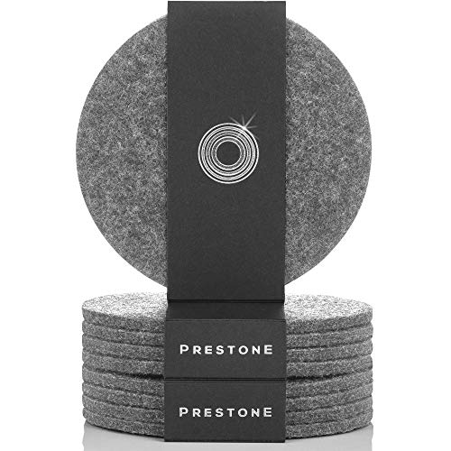 Premium Glasuntersetzer | Filzuntersetzer 9er Set – 8 Untersetzer für Gläser + 1 Tischuntersetzer für Smartphone | Aus Europen Filz für Tisch, Tassen,