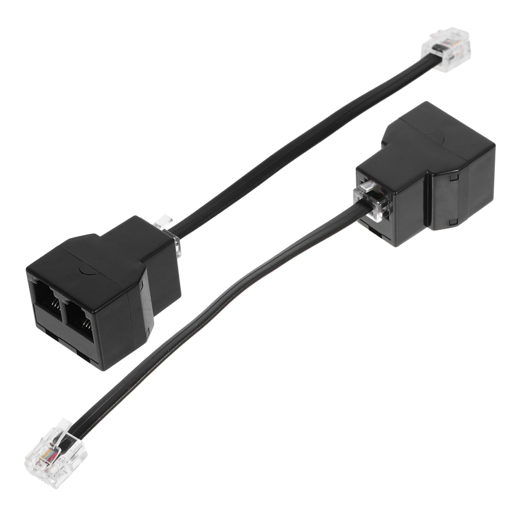 HONMEET 2Pcs Telephone Splitter Adapter Core Line Adapter for Stable Signal Transmission Detachable Design for Landline and Fax Use