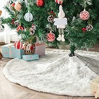 Palline Natale Gonna In Peluche Per Albero Di Natale, 78 Cm, Rosso - Tappeto Decorativo Multifunzione Per Base Albero Gonna Per Albero Di Natale In Peluche