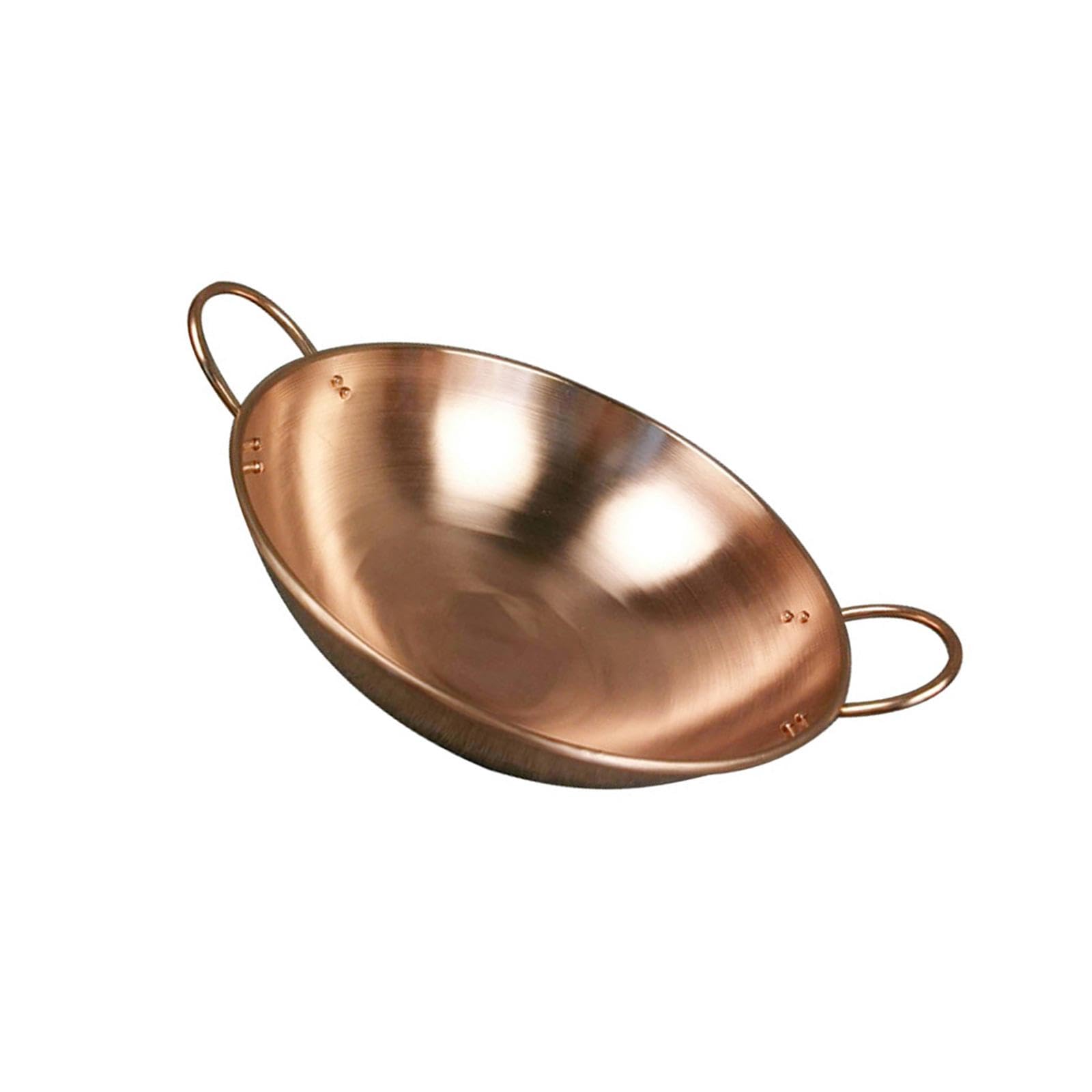 Topf aus reinem Kupfer ohne Deckel, schöne Form, Bratpfanne, Schmorpfanne, Kupfer-Kochgeschirr, 28 cm