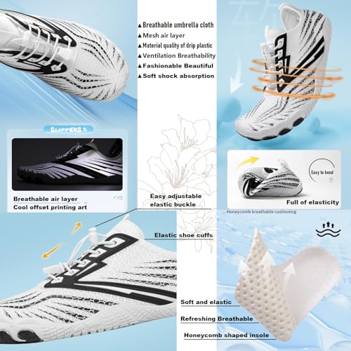 Hike Barefoot Shoes Womens,New Barefoot Footwear, Non-Slip Water Shoes,Breathable & Non-Slip Athletic Footwear,Wide Toe with Hike4