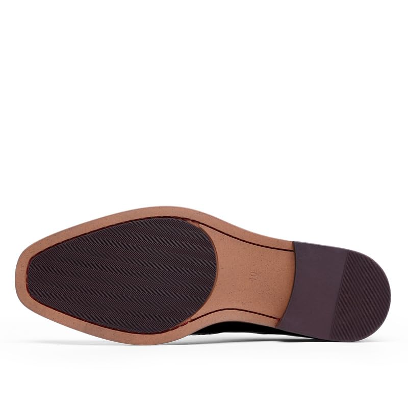 DESAI Men's Classic Brogue Oxfords, Lace-Up Formal Dress Shoes for Business4