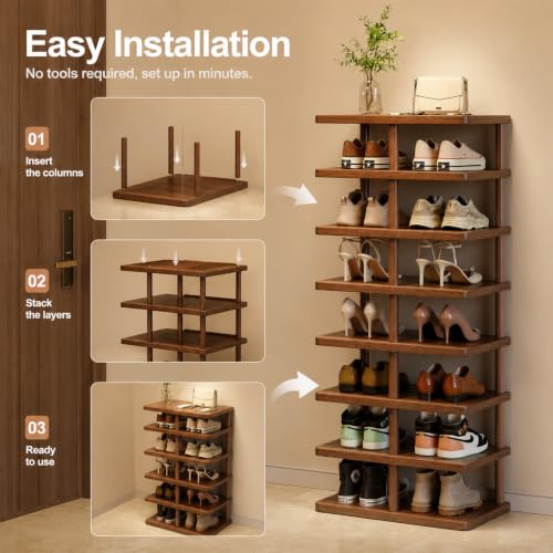 Mueble zapatero vertical para esquinas sin usar herramientas 5