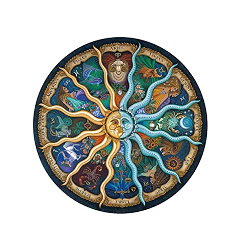 COSMEVIVI 500件丸型ジグソーパズル 星座デザイン 精密カット 大人向け 脳トレ用 高耐久紙製 色彩豊かで正確な色再現 プレゼントに