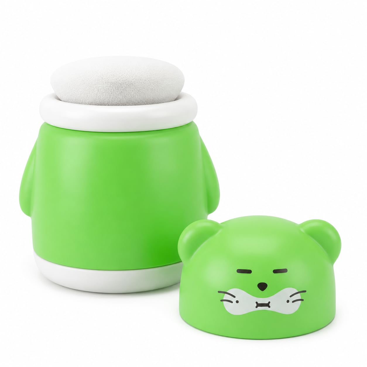 baby powder puff with box | powder puff for babies | pack of 1 (green)