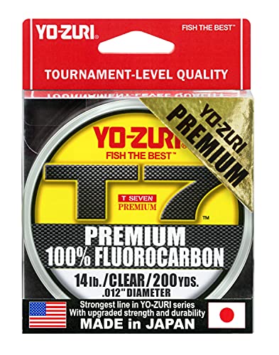 Yo-Zuri T-7 Premium Fluorocarbon 200 Yard Spool 14LB -  T7 14LB CL 200YD