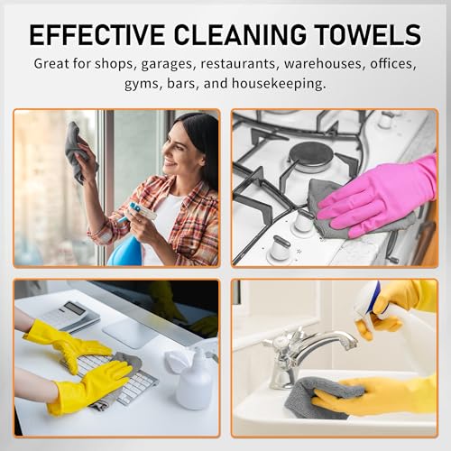 image for HOMERHYME Microfiber Cleaning Cloth Roll, 75 Pack Tear Away Microfiber