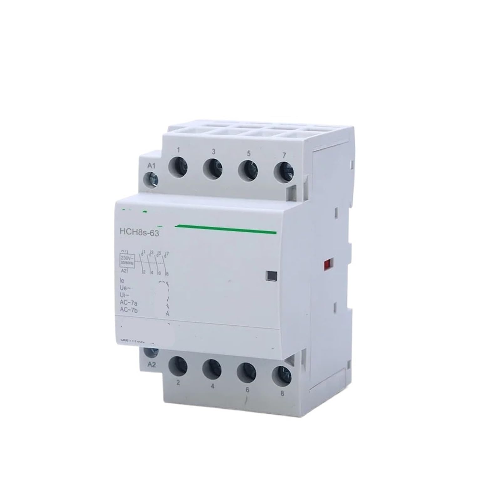 RCGKNNMUZ HCH8s-63 40A 100A Modular Contactor 4P 63A 4NO 4NC 2NO2NC 220V 110V 24V Household Contactor DIN Rail Type iCT 50/60Hz(4P 63A 4NC AC230V)