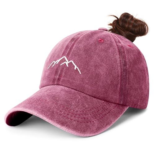 HeyCaps Pferdeschwanz Baseball Cap Damen Atmungsaktiv Verstellbare...