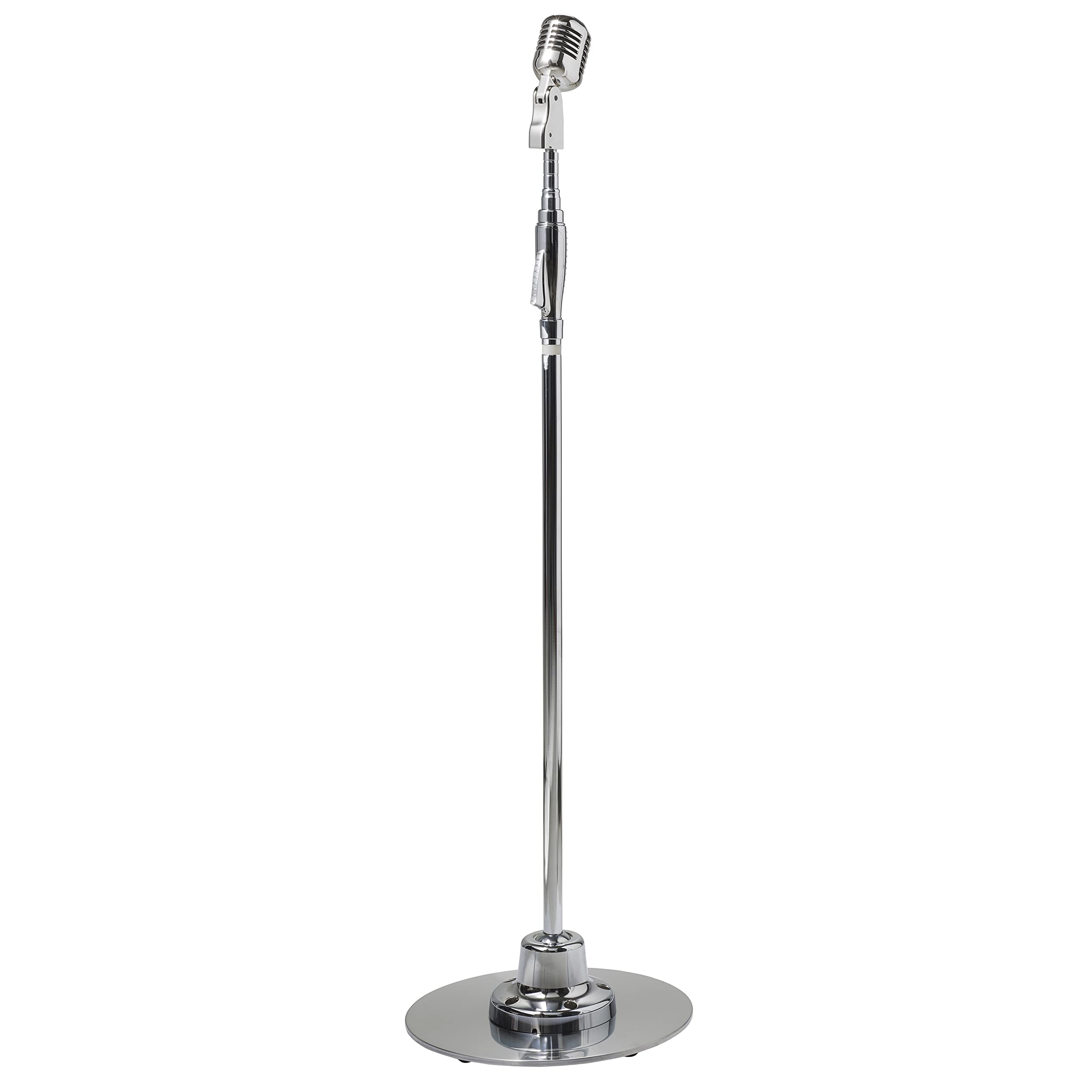 Alecto UDM-60 - Dynamisches Gesangsmikrofon - Vintage Gesangsmikrofon - 60Hz-16kHz Frequenzbereich - 5m XLR Kabel - Silber