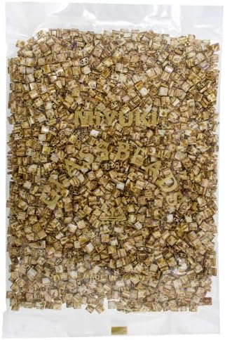 Miyuki TILA Beads 5x5mm 2 Hole TL4512 White w/Walnut Picasso Opaque 250Gms Bulk Bag of Japanese Glass Beads