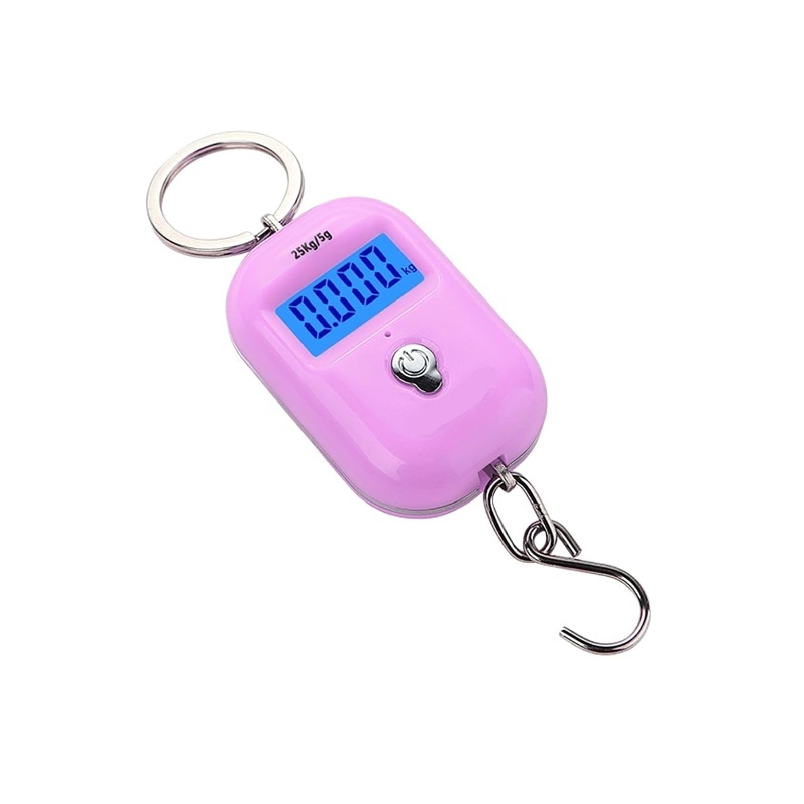 LNHHG 25kg/5g Portable Hanging Scale Mini LCD Digital Scale for Fishing Luggage Travel Weighting(Roze)