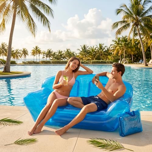 Canapé gonflable de plage et piscine avec dossier modulable pour terrasse - 5