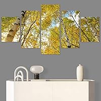 SIGNWIN 5 Panel Canvas Wall Art Modern Art Dramatic Forest Multicolor Photography Romantics Scenic for Home Decorations Ready to Hang - 60