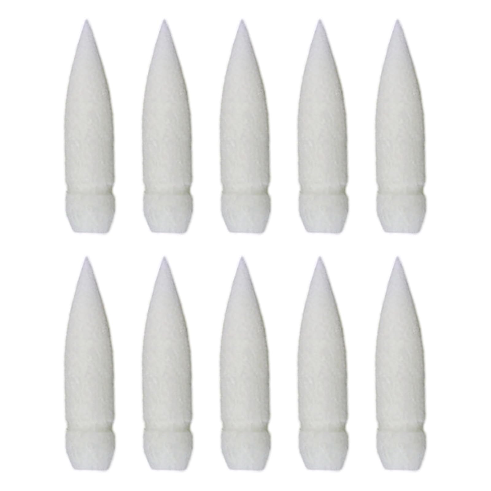 WBANGIAO 10Pcs Liquid Acrylic Marker Replacement Tip Soft Nylon Bristles Brush Tip 1mm-4mm Line Wide.White.Approx. 1.7cm