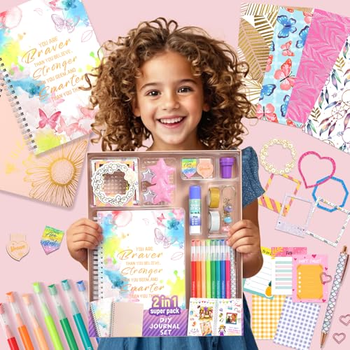 Tagebuch Teenager Mädchen Geschenke, Journal Set Mädchen 8+ Jahre (2 Pack) – Ansicht 6
