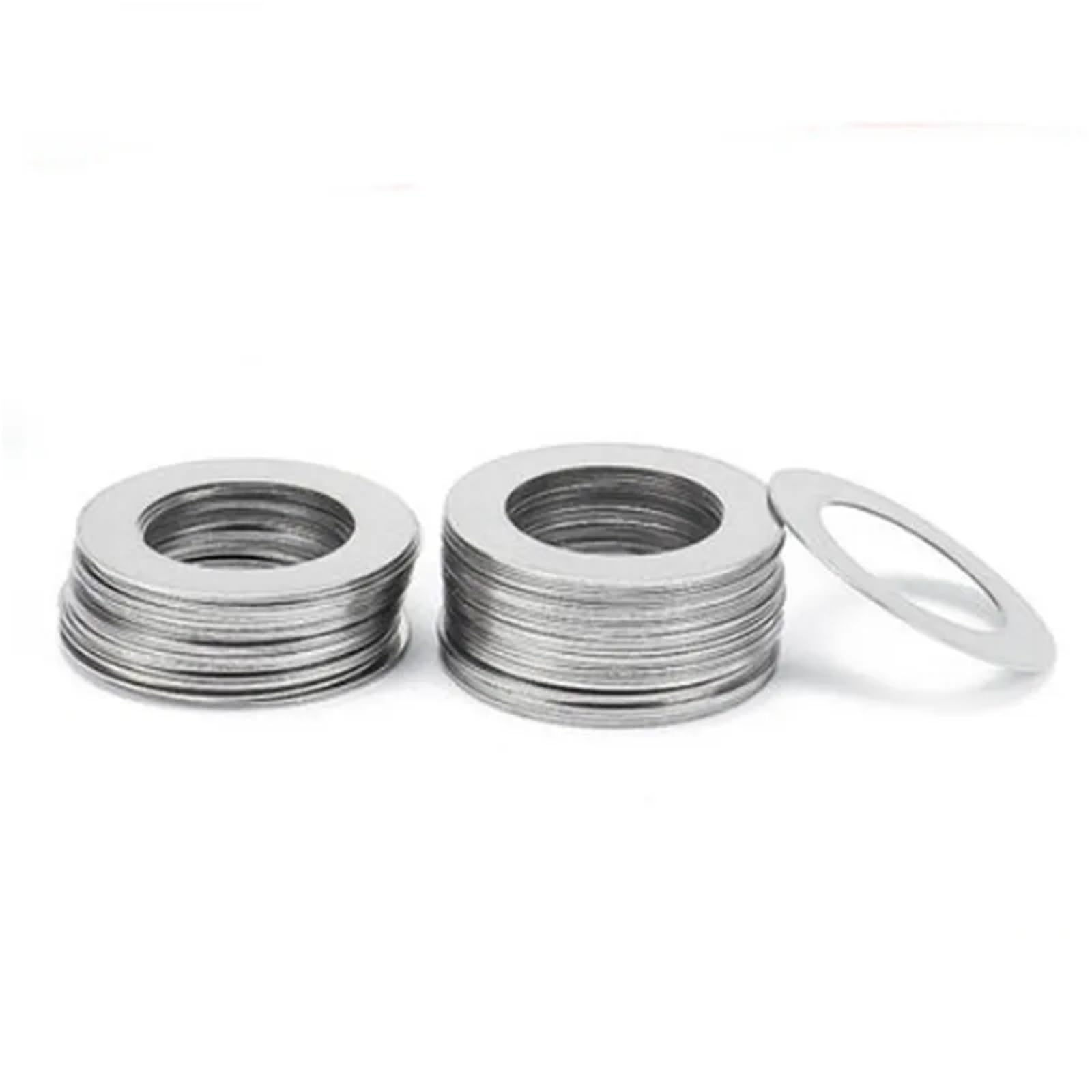 Arandelas Metalicas DIN988 M3 a M20 0,1mm .2mm .30mm .5mm Arandela plana de acero inoxidable Junta ultrafina Ajuste de alta precisión(M5x8 100pcs,1mm Thickness)