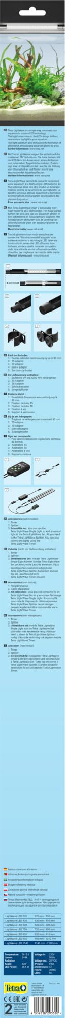 Tetra LightWave Single Light 1140 LED Aquarium | Éclairage pour aquariums | Eclairage intense | Spectre de couleurs