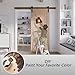 FREDBECK 36in x 84in Wood Barn Door with 6.6FT Barn Door Hardware Kit Included K Shape Solid Spruce Panel Need to Assembly
