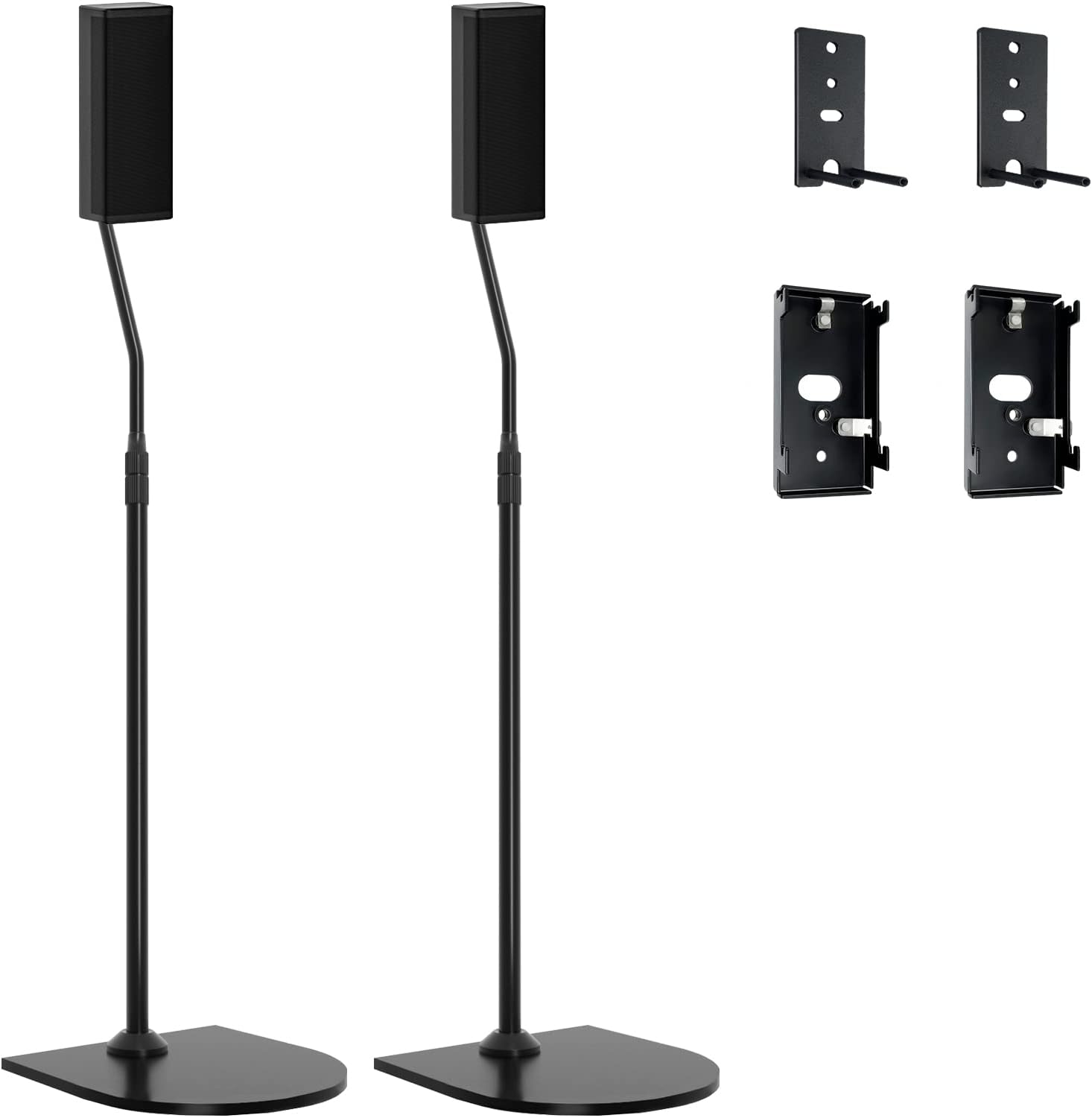 Height Adjustable UFS-20 Stand for Bose Speaker Stands, with Slideconnect Bracket, for Surround 700, OmniJewel Lifestyle 650, CineMate GS Series II, for Bose 700 Speaker Stands