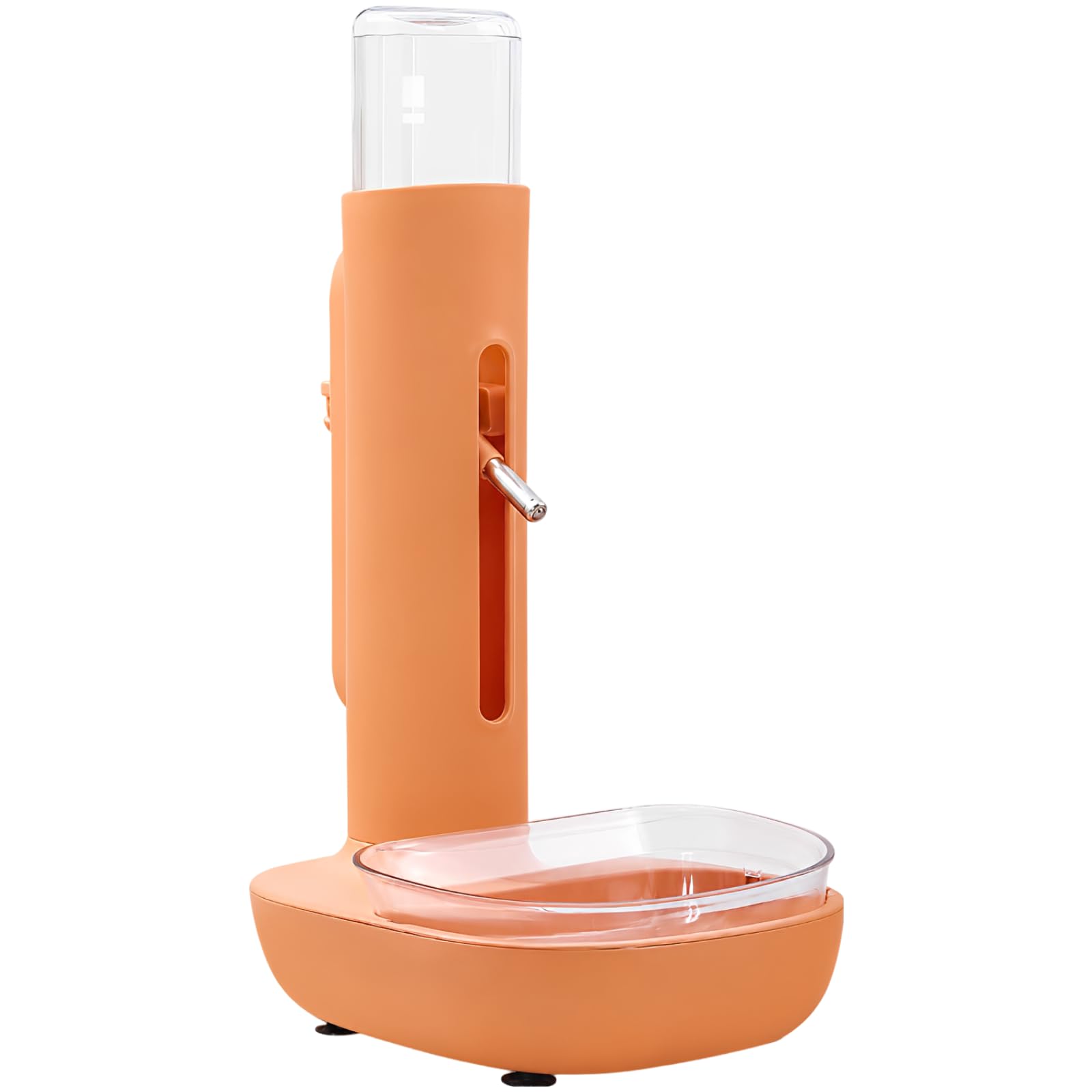 Stehender Haustier-Wasserspender, automatische Trinkflasche für Haustiere, 680 mL, höhenverstellbarer Trinkauslauf, rutschfeste Basis, Wasserspender für kleine und mittelgroße Hunde und Katzen