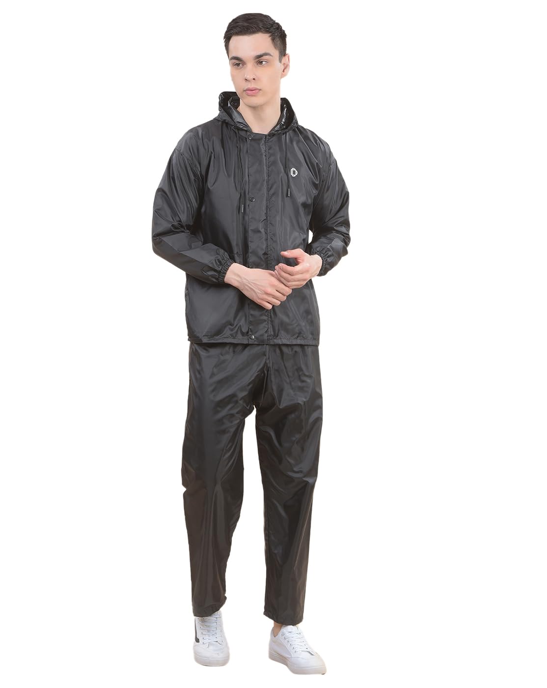dollar Men's Waterproof Reversible Raincoat Set with Hood & Pocket | PVC Polyester Full Sleeve Zipper Rainwear Suit for Biking, Riding, Trekking, Outdoor | Lightweight Leakproof Jacket Pant Set-picture-37