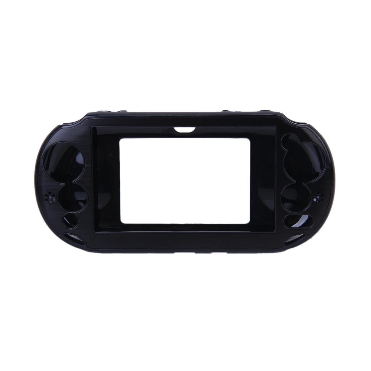 OSTENT Colorful Aluminum Metal Skin Protective Cover Case Compatible for Sony PS Vita PSV PCH-2000 - Color Black