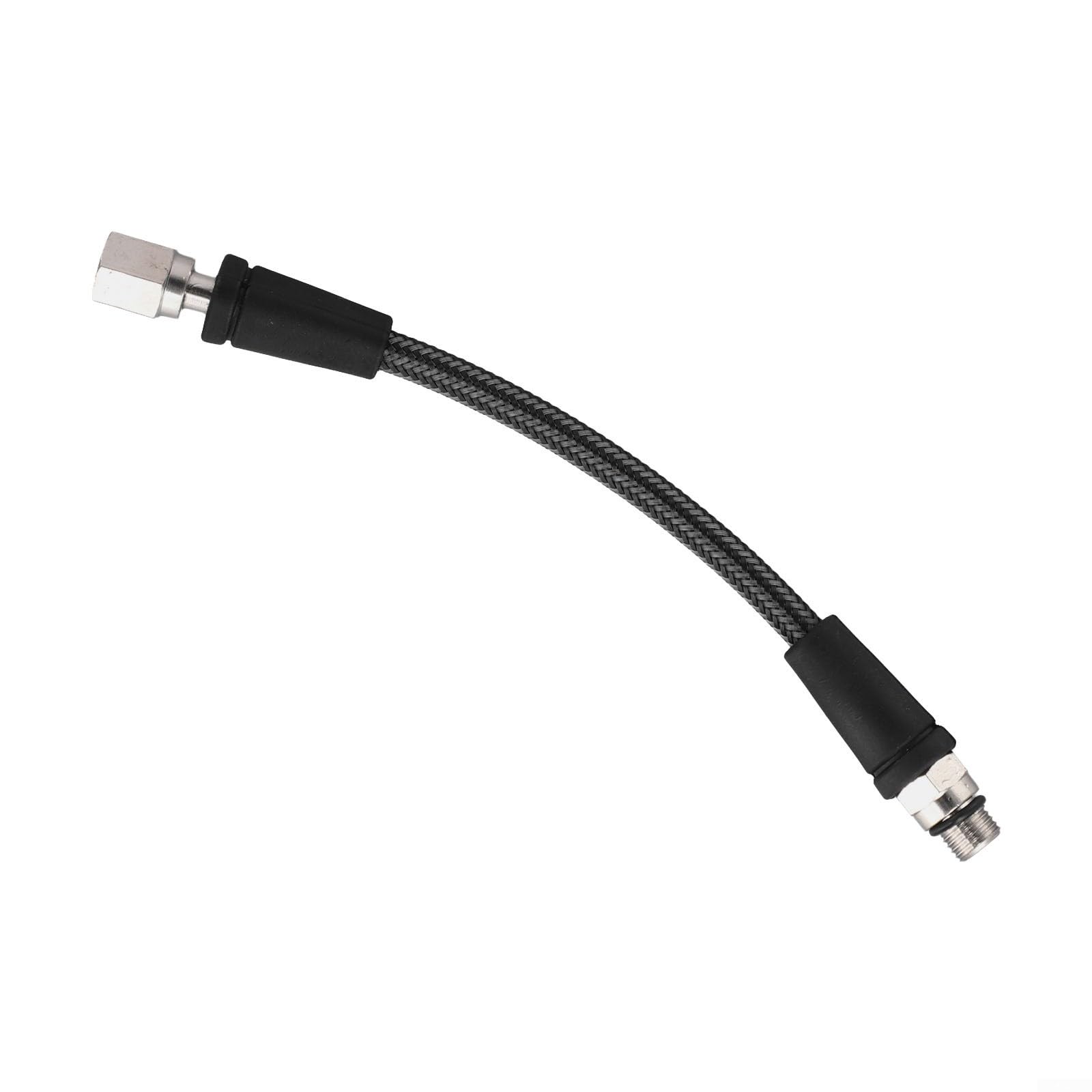 Tubo flessibile ad alta pressione per immersioni subacquee, per tubo regolatore in fibra di carbonio intrecciato 7/16-20UNF, interfaccia per misuratori subacquei, 300 bar, nero, 15 cm