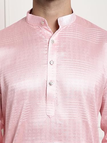 Image of SOJANYA (Since 1958 Men's Jacquard Silk Woven Design Long Kurta