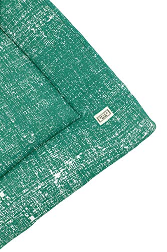 MEYCO Baby Fine Lines Laufgittereinlage (weiches und sicheres Material, Außenseite aus 100% Baumwolle, waschbar, weich und sanft, trocknergeeignet, Größe: 77 x 97 cm), Smaragdgrün