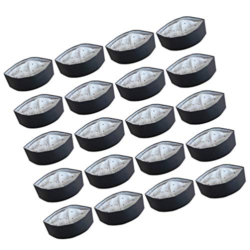 HEMOTON 20Pcs Disposable Chef Hats Non Woven Paper Chef Cooking Hats Black Tall Kitchen Cook Cap Paper Chef Toques Kitchen Accessories for Home Restaurant