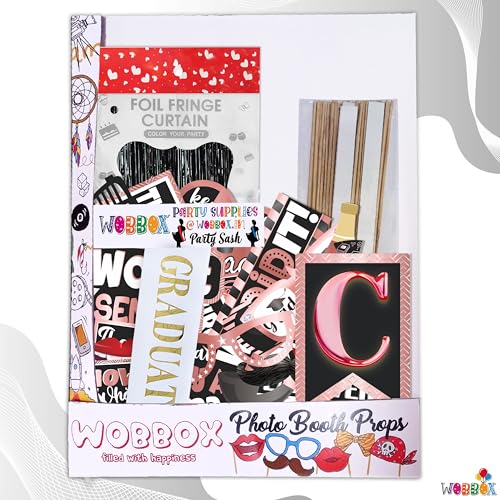 Image of Wobbox Graduation Props for Adults, Graduation Party Props, Happy Graduation Banner, Graduation Sash, Graduation Party Decorations Items (FP5057)