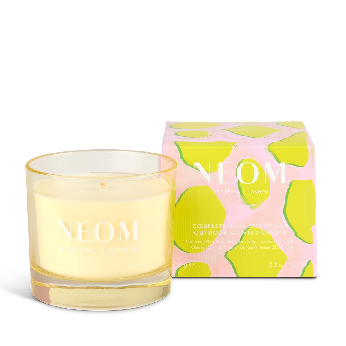NEOM Wellbeing Complete Bliss Citronella Outdoor Candle 350g