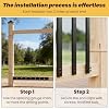 50 Pack 32.25 Hollow Aluminum Deck Balusters with Screws, Metal Balusters for Deck Railing Rectangular Spindles for Outdoor Porch Balusters, Matte Black, Includes Installation Spacing Guide