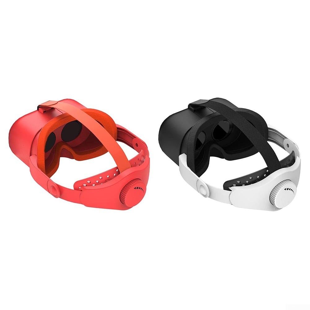 Casque VR pour Nintendo Switch avec lentilles réglables et sangle, accessoire de jeu rouge et blanc (noir et blanc)
