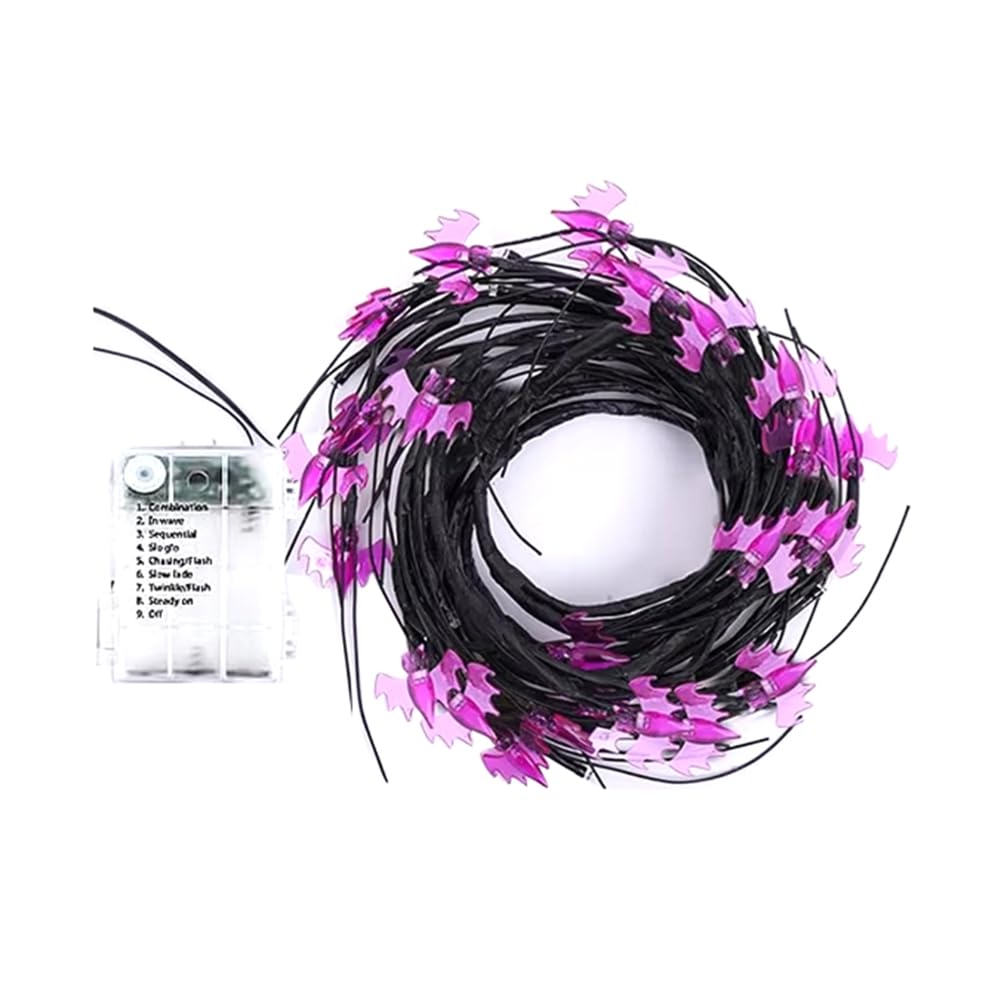 Vjsujehgy Bat Pumpkin Led String Light Halloween Lights Halloween Party Home Decor Willow Vine Bending Tree Lamp