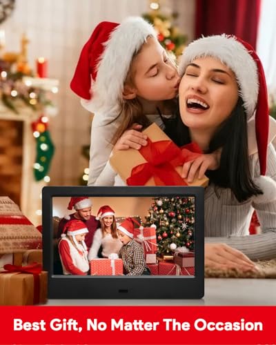 Image of 7 Inch Digital Picture Frame, 1024x600 HD IPS Display Digital Photo Frame with Remote Control, USB or SD Card Required, Supports Photo /Video /Music /Calendar /Slideshow