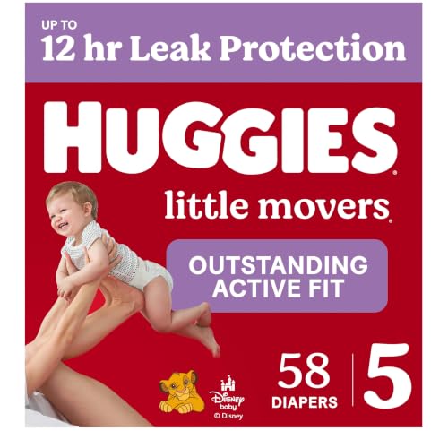 Huggies Little Movers Diapers Size 5, 58 Count - image 1