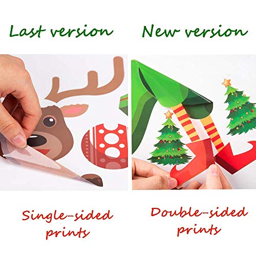 90Shine 90SHINE-XMAS CLINGS 314 Pcs 12 Sheets Christmas Window Clings Snowflake Decorations thumb #5