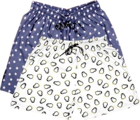 kunjus Women's Printed Lounge Shorts, Multicolor, Pack of 2 (Prints and Colors May Vary)-picture-11