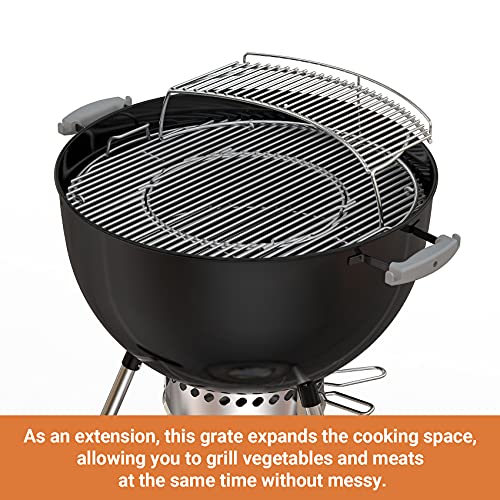 Only Fire Stainless Steel Warming Cooking Rack Fits For Charcoal Kettle Grills Like Weber,Char-Broil And Ceramic Grills Like Large Big Green Egg,Kamado Joe Classic,Pit Boss K22,Louisiana K22,17 3/4" #TOP2
