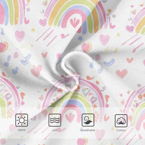 Bright Toddler Girls Underwear 2t Cotton Girl Panties Cute Cute Cartoon Rainbows Pastel Briefs Girls Undies3