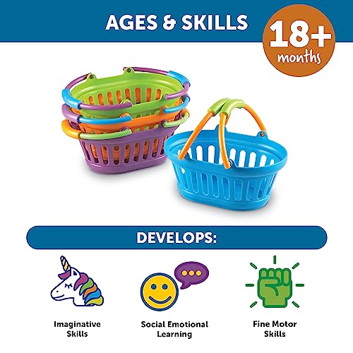 Paniers de courses Learning Resources New Sprouts lot de 4 pour jeu d'imitation - 5