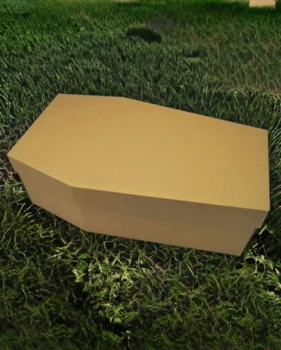 petbye Karton Tiersarg mit Satin Innenverkleidung - Größe XXL für große Haustiere 80x44x25 cm Haus-Tiersarg für Erdbestattung und Feuerbestattung Fester Papp-Sarg Tier-Sarg Extrastabil